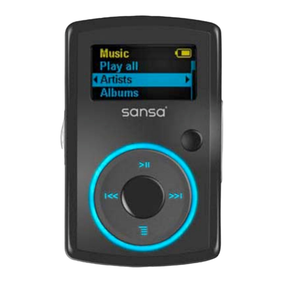 SanDisk  Sansa Clip MP3 & Audio Book Player Quick Start Manual