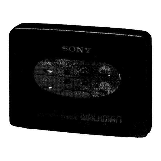 Sony WM-EX552 Service Manual