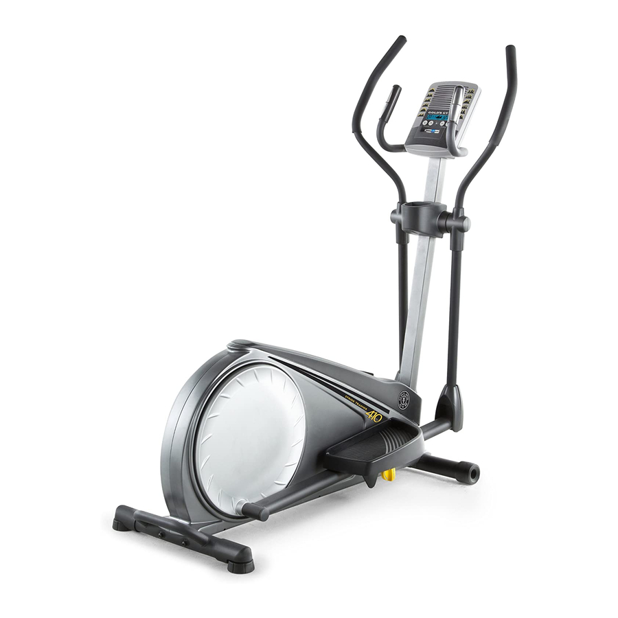 Gold's Gym Stride Trainer 410 User Manual