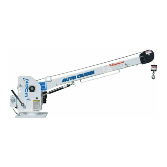 Auto Crane 2003 Owner's Manual