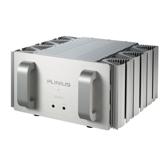 Plinius SA-REFERENCE Instruction Manual