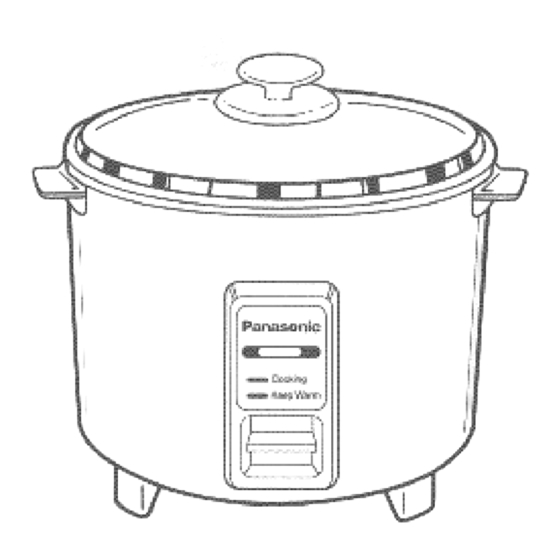 Panasonic SR-W15PC Operating Instructions Manual