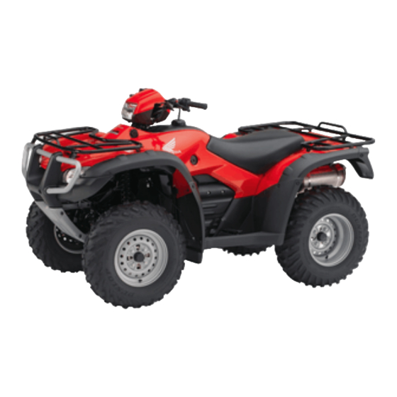 Honda 2005 TRX500FA Fourtrax Foreman Rubicon Owner's Manual