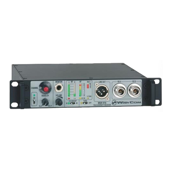 WisyCom MSR916 User Manual