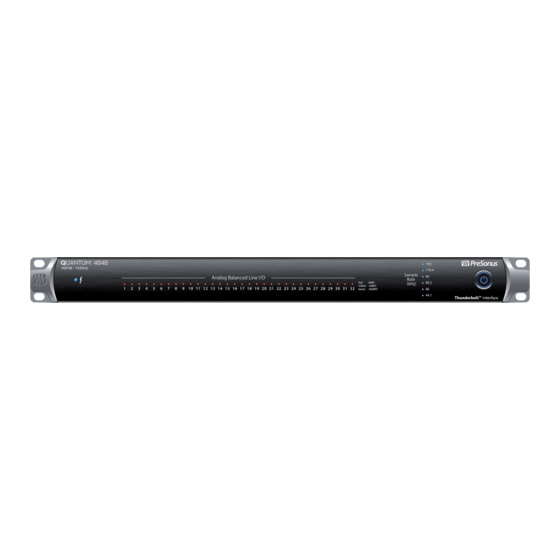 PRESONUS Quantum 4848 Owner's Manual