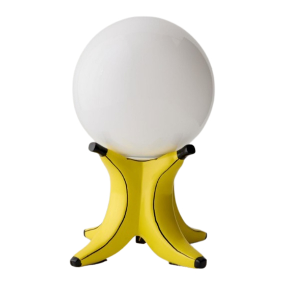 URBAN OUTFITTERS BANANA TABLE LAMP Assembly Instructions