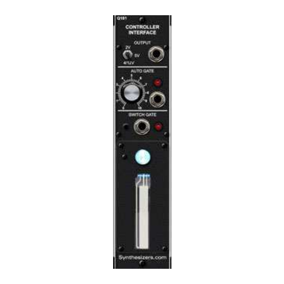 Synthesizers.com Q181RC Quick Start Manual