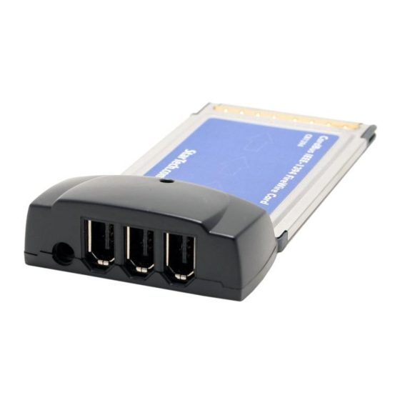 StarTech.com 2 Port IEEE-1394 CardBus Card with Digital Video Editing Kit Instruction Manual