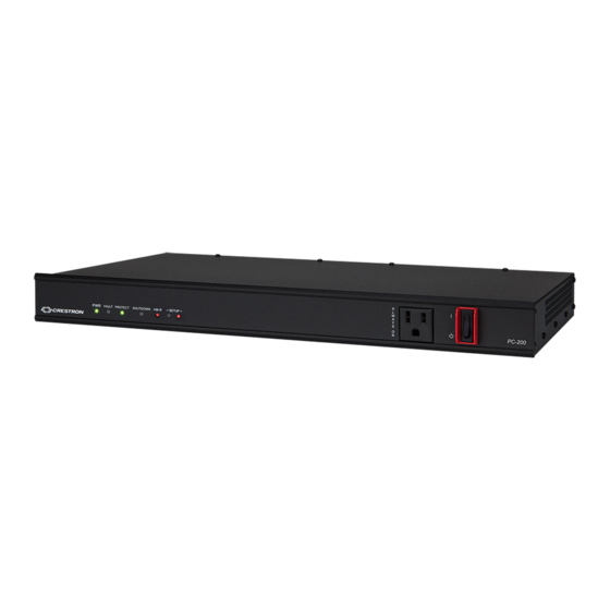 Crestron PC-200 Supplemental Manual