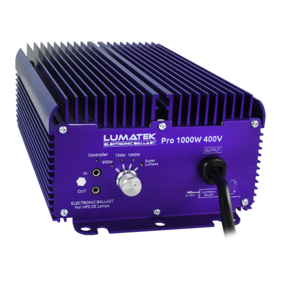 Lumatek LUMBC006 Manual