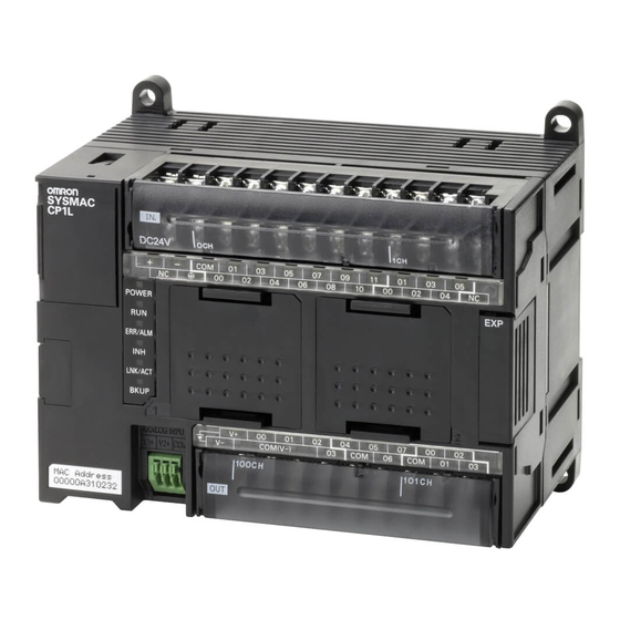 Omron CP1L-E Quick Start Manual