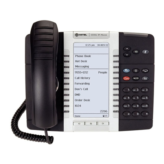 Mitel 5340e Quick Reference Manual