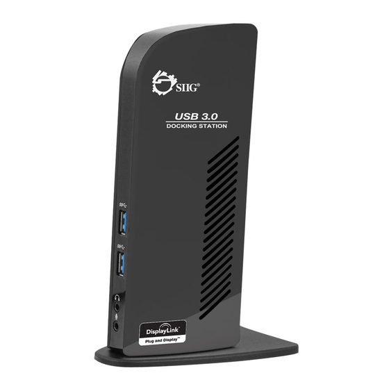 SIIG USB 3.0 Dual Head Docking Station Manuals