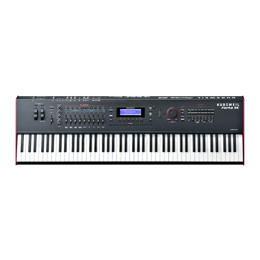 Kurzweil Forte SE Musician's Manual