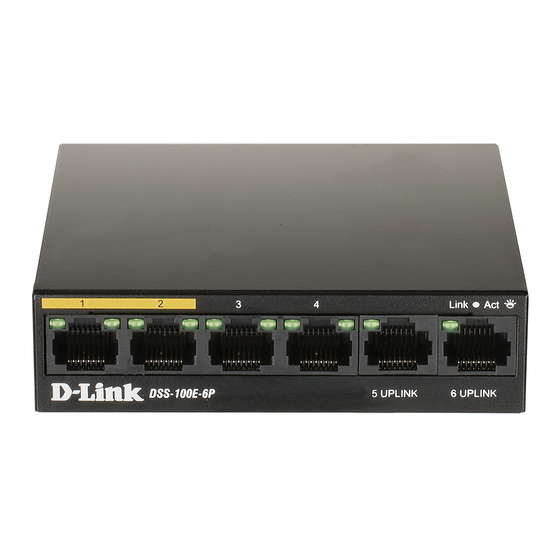 D-Link DSS-100E-6P Quick Installation Manual