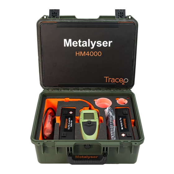 Trace2O METALYSER HM4000 Instruction Manual