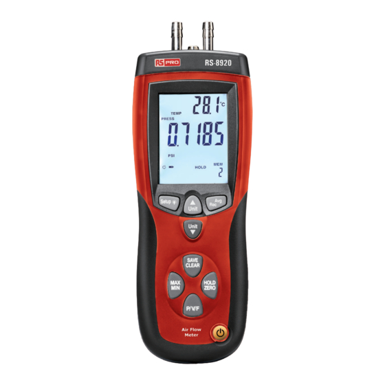 RS PRO RS-8920 Instruction Manual