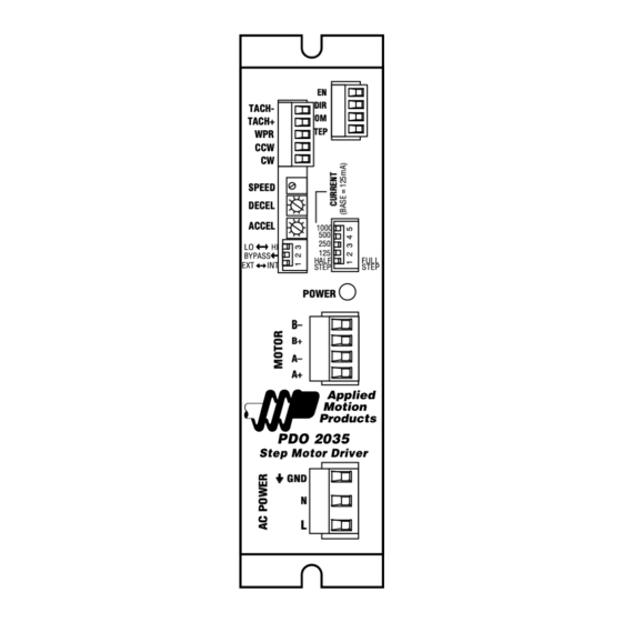 Applied Motion Products PDO 2035 Manuals
