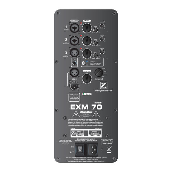YORKVILLE EXM70 Service Manual