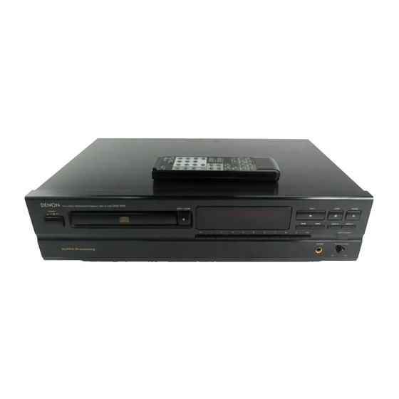 Denon DCD-1015 Service Manual