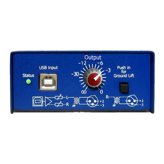 ARX Audibox USB-DI Owner's Manual