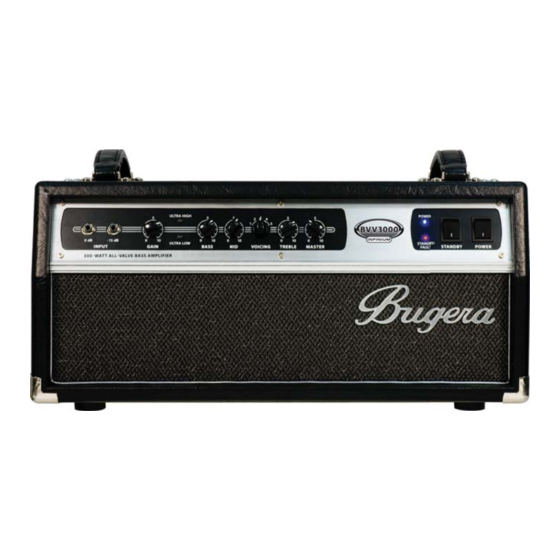Bugera BVV3000 INFINIUM Quick Start Manual
