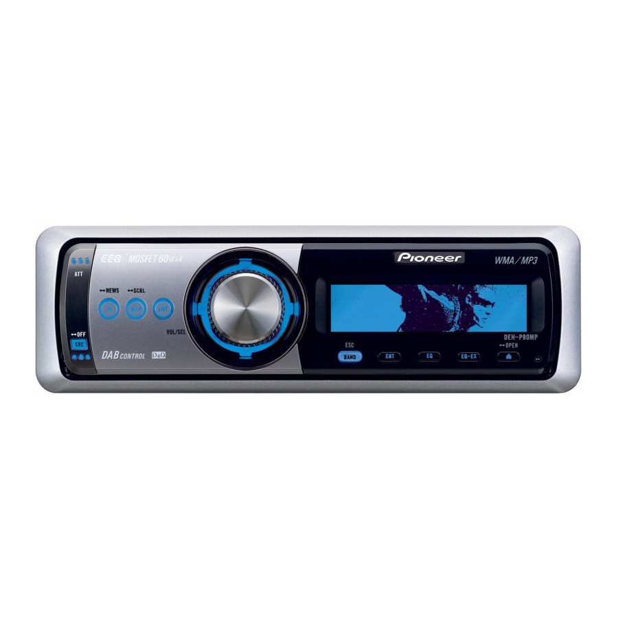 Pioneer DEH-P80MP Installation Manual