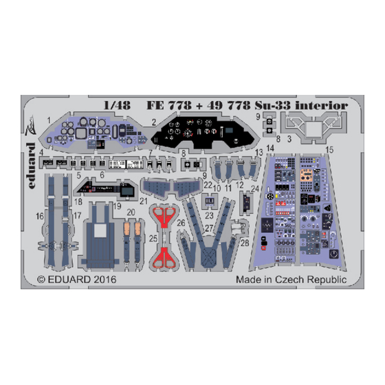 Eduard Su-33 interior Quick Start Manual