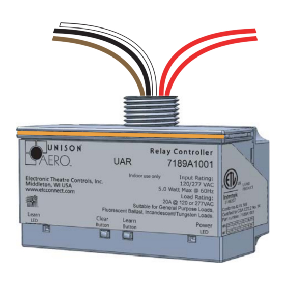 ETC Unison Aero Relay Controller Installation Manual