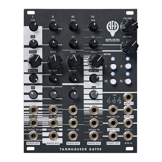 Animal Factory Amplification TANNHAUSER GATES User Manual