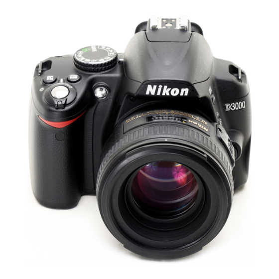 Nikon D3000 Camera Manual