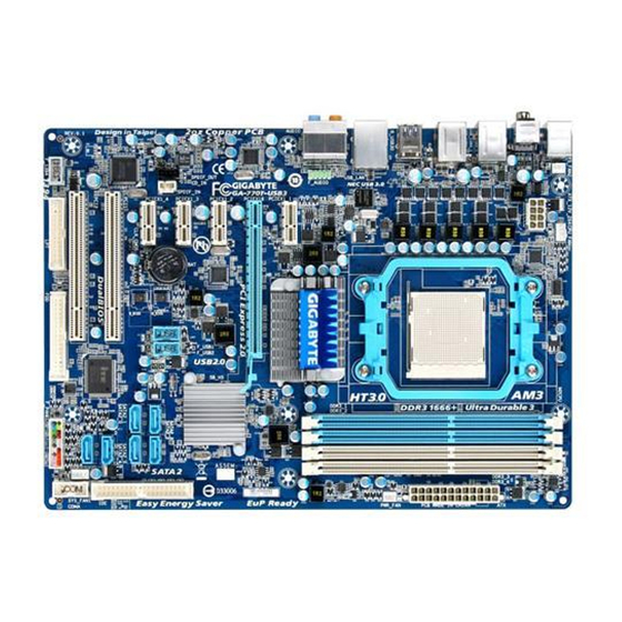 Gigabyte GA-770T-USB3 User Manual