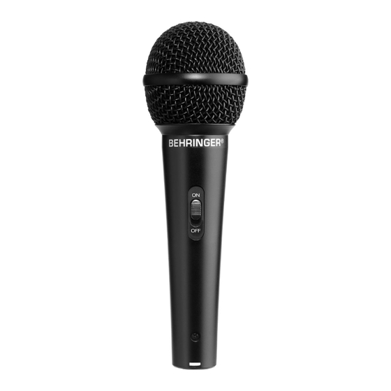 Behringer ULTRAVOICE XM1800S Specifications