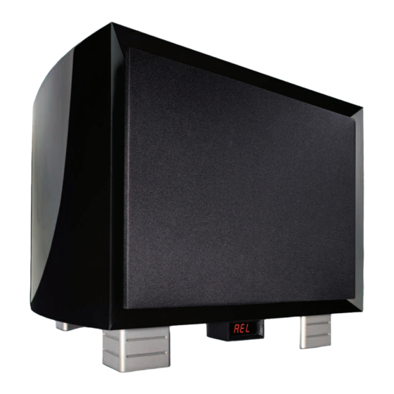 REL Acoustics Gibraltar Series Operating Instructions Manual