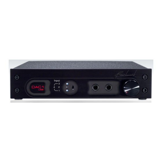 Benchmark DAC1 Instruction Manual