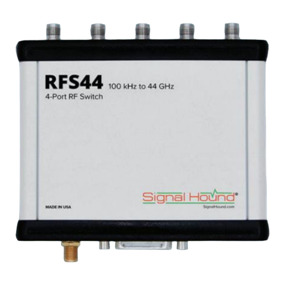Signal Hound RFS8 Manuals