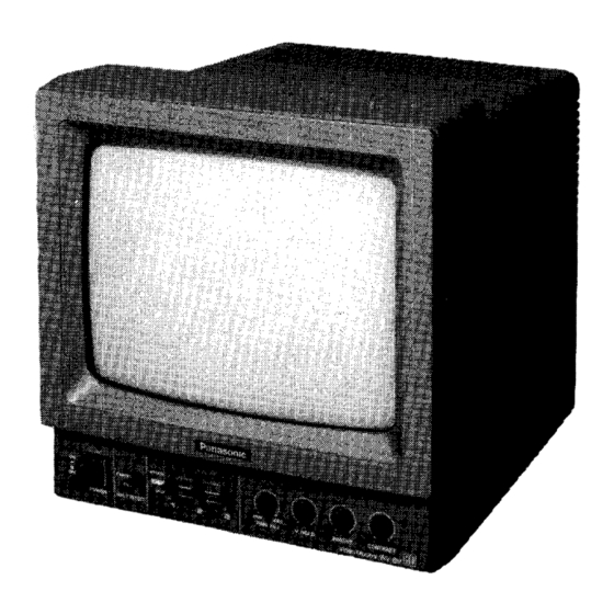 Panasonic WV-BM80 Operating Instructions Manual