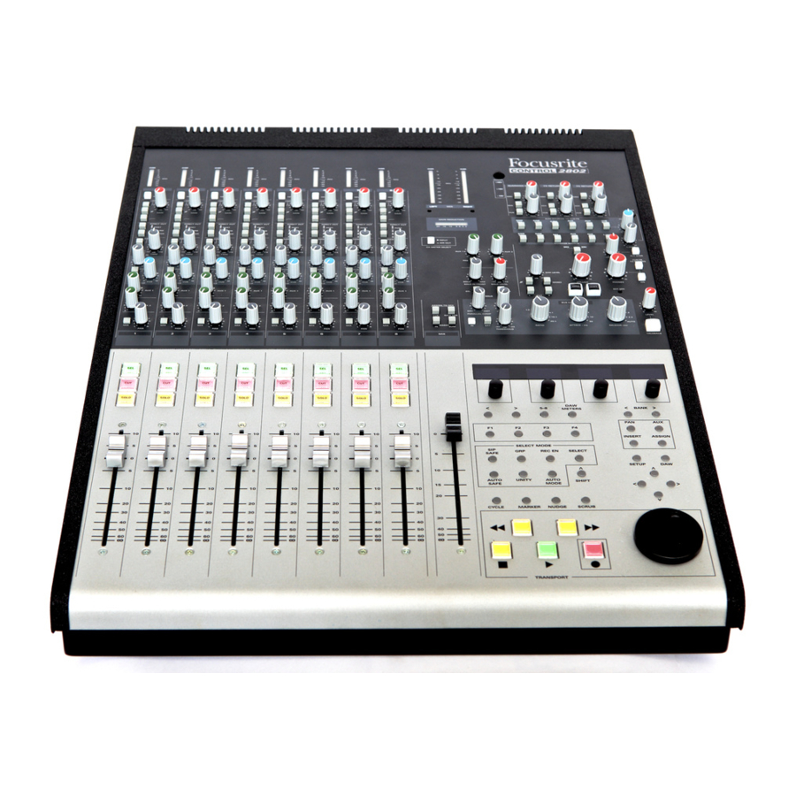 Audient Dual Layer Control ASP2802 Operating Manual