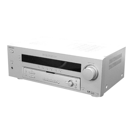Sony STR-K850P - Fm Stereo/fm-am Receiver Manuals