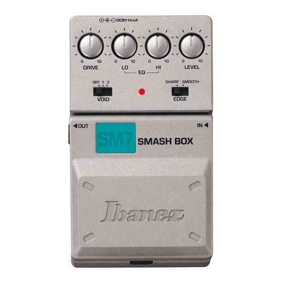 Ibanez Tone-Lok SM7 Smash Box Owner's Manual