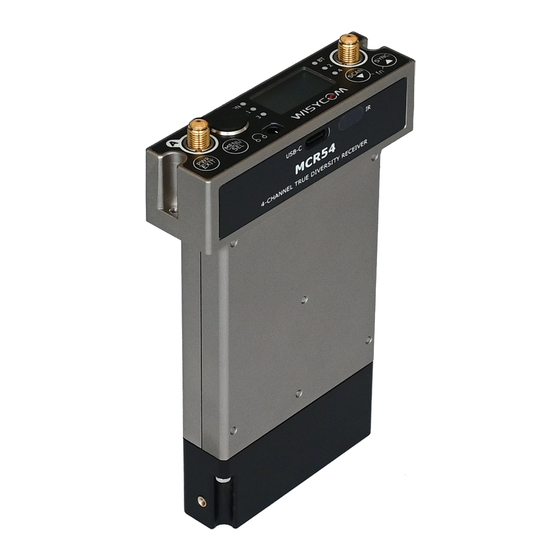 WisyCom MCR54 Series User Manual