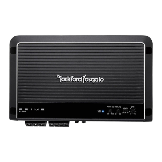 Rockford Fosgate PRIME 400A4 Quick Start Manual