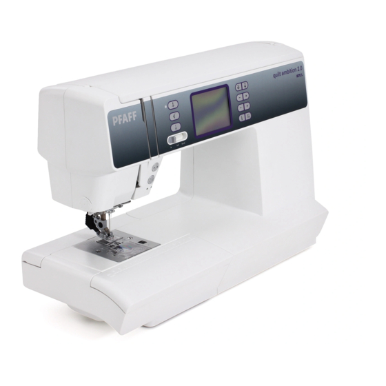 PFAFF QUILT AMBITION 2.0 OWNER'S MANUAL Pdf Download ManualsLib