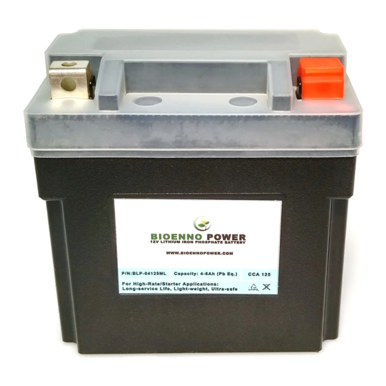 Bioenno Power BLP-04125ML User Manual