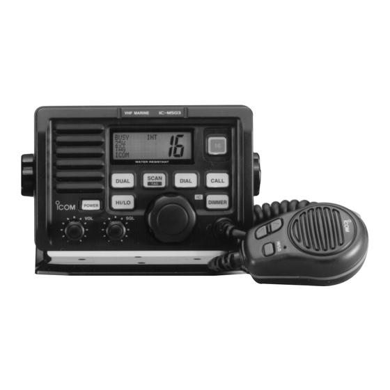 Icom IC-M503 Insrtuction Manual