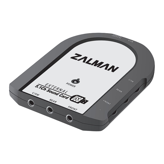 User Manuals: ZALMAN ZM-RSSC V2 USB Sound Card