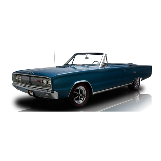 Dodge Dart 1967 Service Manual