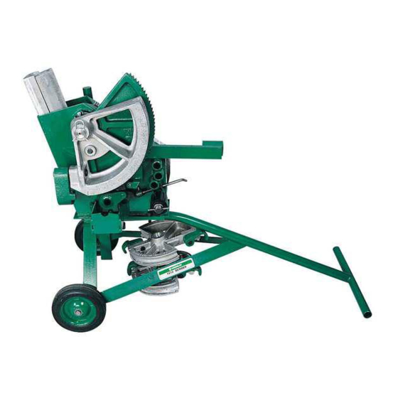 Textron Greenlee 1818 Mechanical Bender Manuals