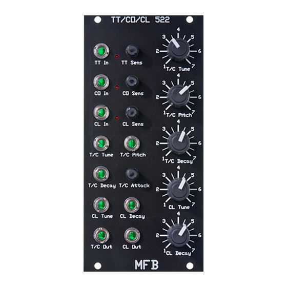 MFB TT/CO/CL-522 Owner's Manual