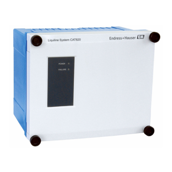 Endress+Hauser CAT820 Operating Instructions Manual